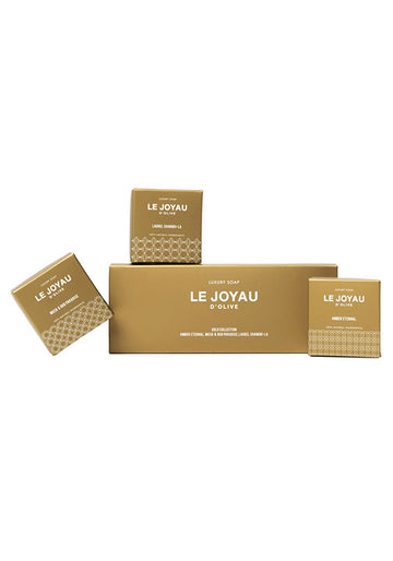 Le Joyau D Olive Soap Gold Collection (Amber, Musk, Laurel) Set
