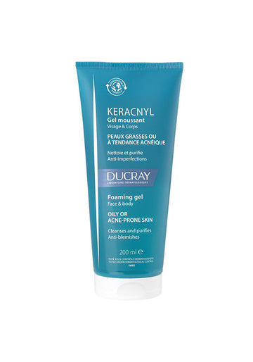 Ducray Keracnyl Foaming Gel Face & Body Cleanser