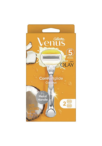 Gillette Venus Olay Plus ComfortGlide (Coconut Scent) – Women’s Razor Refills, 5 Blades