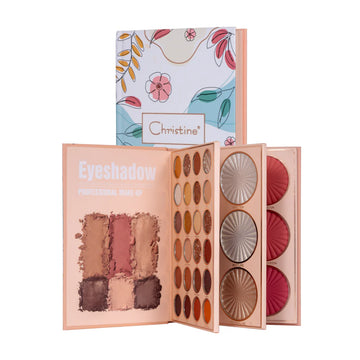 CHRISTINE PALLETE EYESHADOW & HIGHLIGHTER & BLUSHER POWDER & BLUSHER CREAM:102G