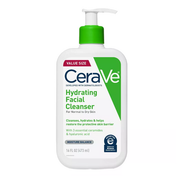 Cerave Face Wash, Hydrating Facial Cleanser For Normal To Dry Skin