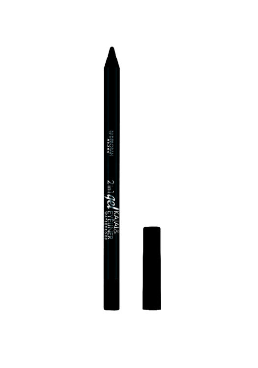 Deborah Milano 2‑in‑1 Gel Kajal & Waterproof Eyeliner Pencil – Shade 01 Black