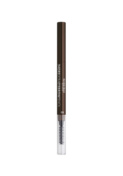 Deborah Milano 24ORE Extra Eyebrow Pencil â Shadeâ¯03 Dark â (Retractable Pencil & Brush) Default Title