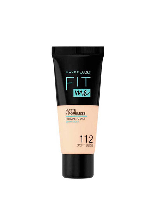Maybelline Fit Me® Matte Poreless Foundation 112 Soft Beige Default Title