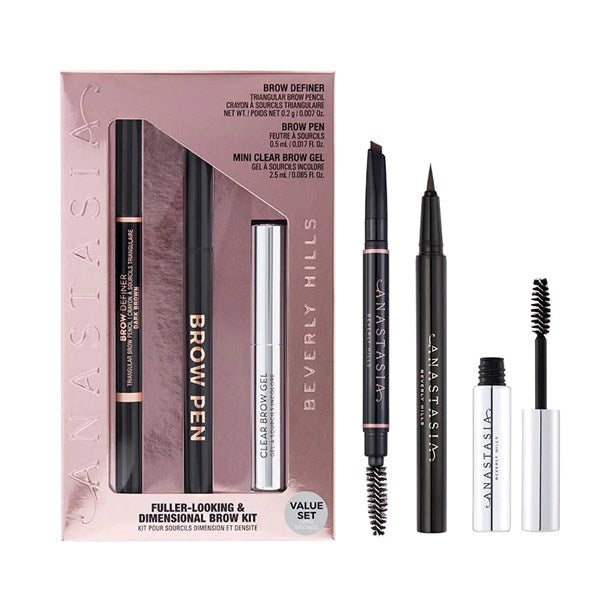 ANASTASIA Fuller Looking+Dimensional Brows Kit-Dark Brown Default Title