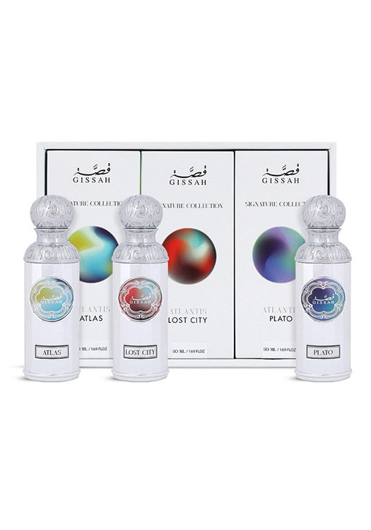 قصة مجموعة G.S "أسطورة أتلانتس" – عطور Atlas، Lost City، Plato (3 عبوات EDP )