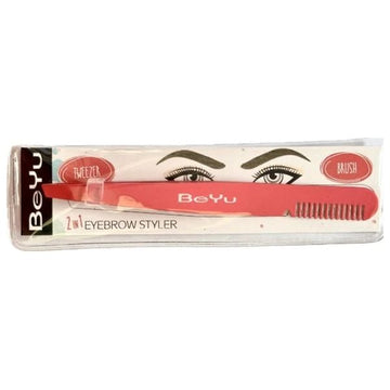Beuy 2In1 Eyebrow Styler Tweezer Coral