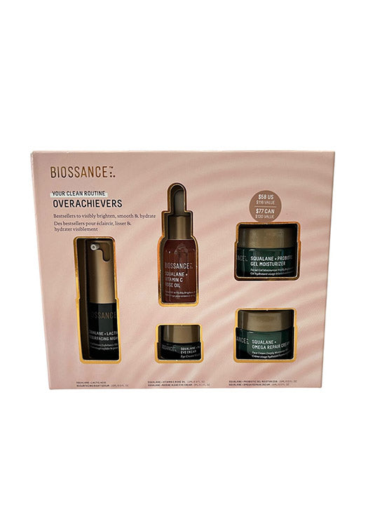 Biossance Overachievers Set â Squalane + Lactic Acid Resurfacing Night Serum Default Title