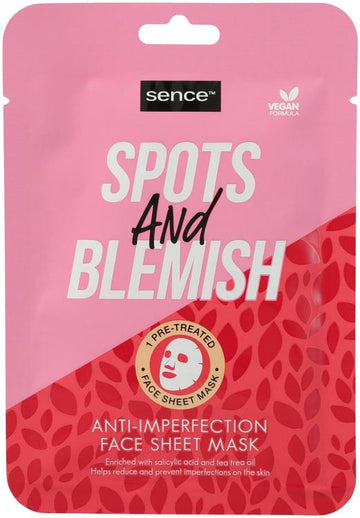 Sence Glow Girls Shelf Display 12Pcs Facial Sheet Mask  Blemish