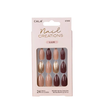 CALA NAIL CREATIONS LUX  STILETTO WARM BROWNS