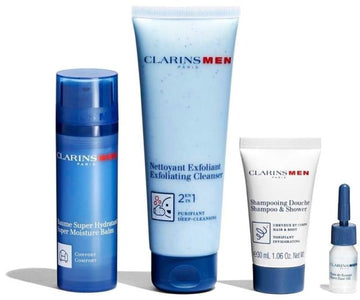 Clarins Men G.S Men Spr Moist Balm 50Ml+Exf Clnsr 125Ml+Shampoo&Shwer 30Ml+Shave Ea