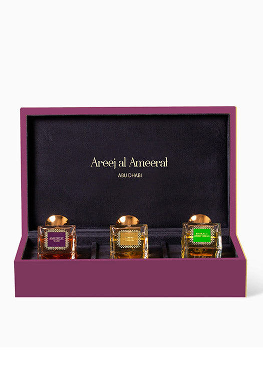 Areej Al Ameerat â Jewels Collection (Emerald Green Luban + Amethyst Ward + Ruby Saffron) Eau de Parfum 100 ML