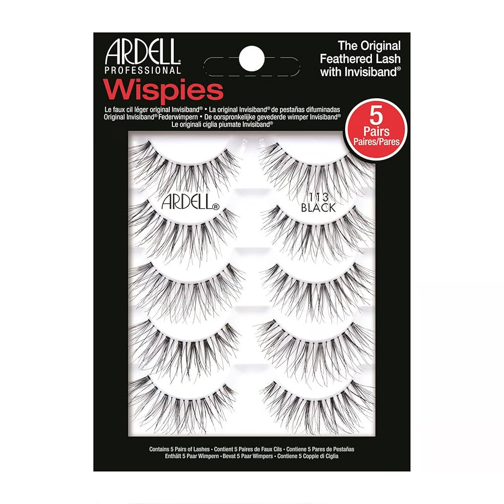 Ardell رموش 6-Pair Wispies #113 Black Default Title
