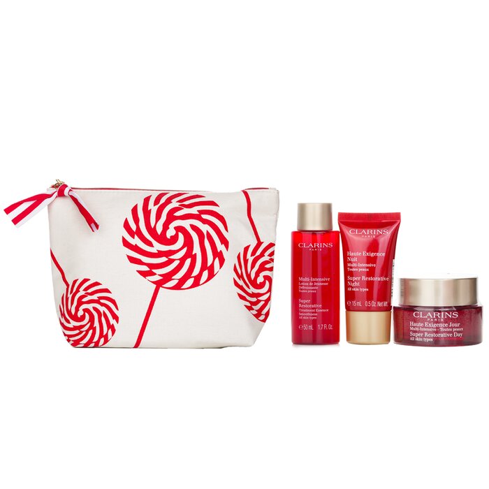 Clarins عناية بالبشرة G.S سوبر ريستوراتيف نهاري 50Ml+ليلي 15Ml+إكسير علاجي 15Ml Default Title