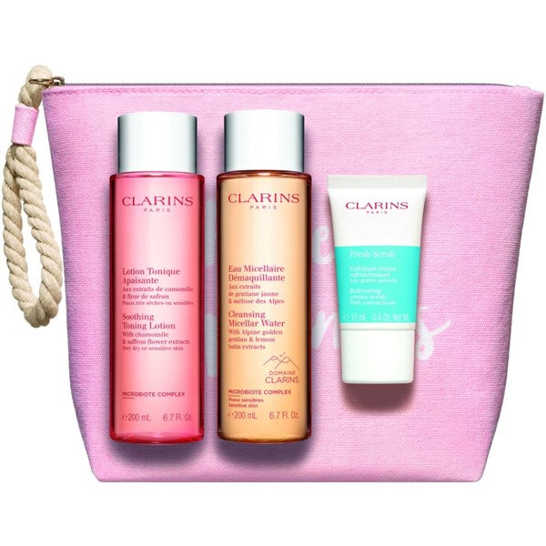Clarins Skin Care G.S Clnsng Micellar Water 50Ml+Soothing Tonng Ltn 200Ml+Fresh Scrub 15Ml Default Title