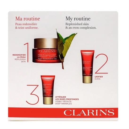 Clarins عناية بالبشرة G.S سوبر ريستوراتيف نهاري 50Ml+ليلي 15Ml+سوبر ريستوراتيف يد 15Ml Default Title