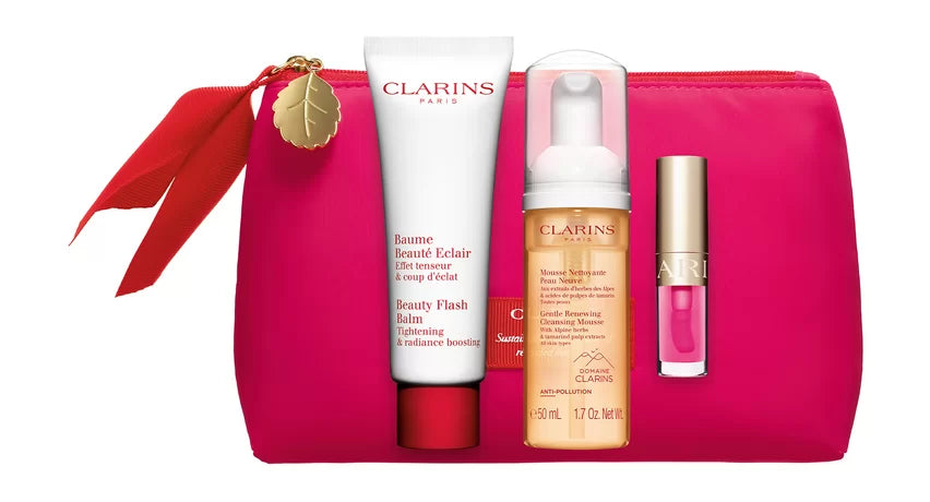 Clarins Skin Care G.S Beauty Flash Balm+Fmng Clnsng50Ml+Lip Comfort Oil 05 Default Title