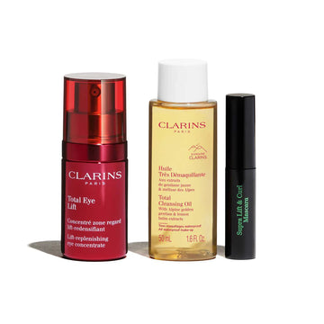 Clarins Skin Care G.S Total Eye Lift 15Ml+Total Clnsng Oil 50Ml+Supra Lift & Curl Msc Mini