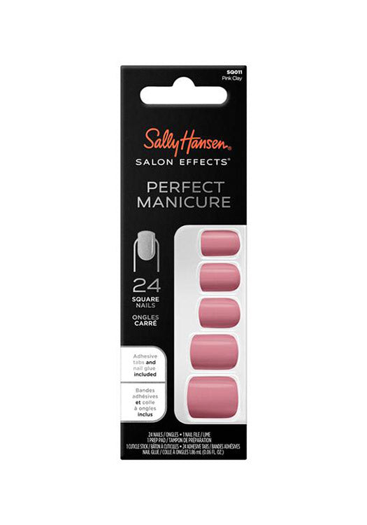 Sally Hansen Salon Effects® Perfect Manicure⢠Fake Nails - Pink Clay Square Default Title