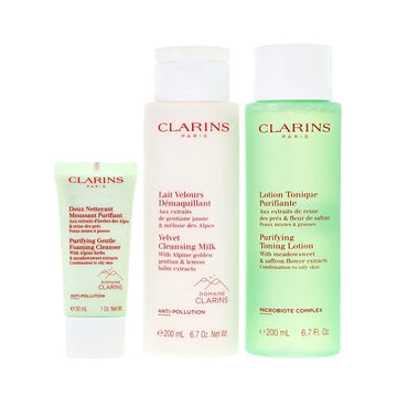 Clarins Skin Care G.S Velvet Clnsng Mlk  +Purfyng Tonng Ltn C/O  +Purfyng Gntl Fmng Clnsng C/O 31