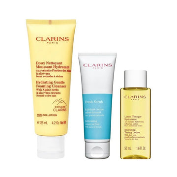 Clarins Skin Care G.S Hydrating Gntl Fmng Clnsng N/D 125Ml+Fresh Scrub 50Ml+Hydrating Tonng Ltn N/D 50Ml
