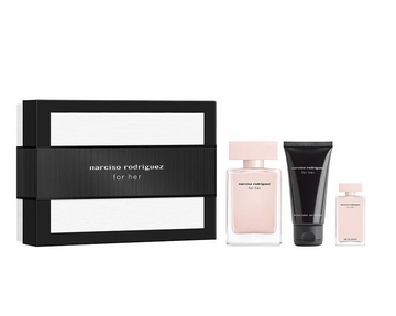 مجموعة هدايا نارسيسو عطر 100 مل + ماء عطر صغير 10 مل + لوشن جسم 50 مل كريسماس 25