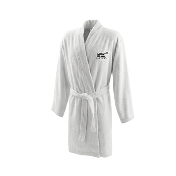 MONTBLANC WHITE TERRY CLOTH BATHROBE