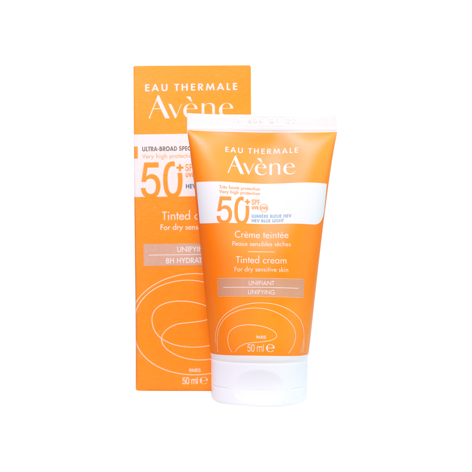 Avene Sunblock Tinted Cream Unifying 8H Hydration SPF50+ 50 ML